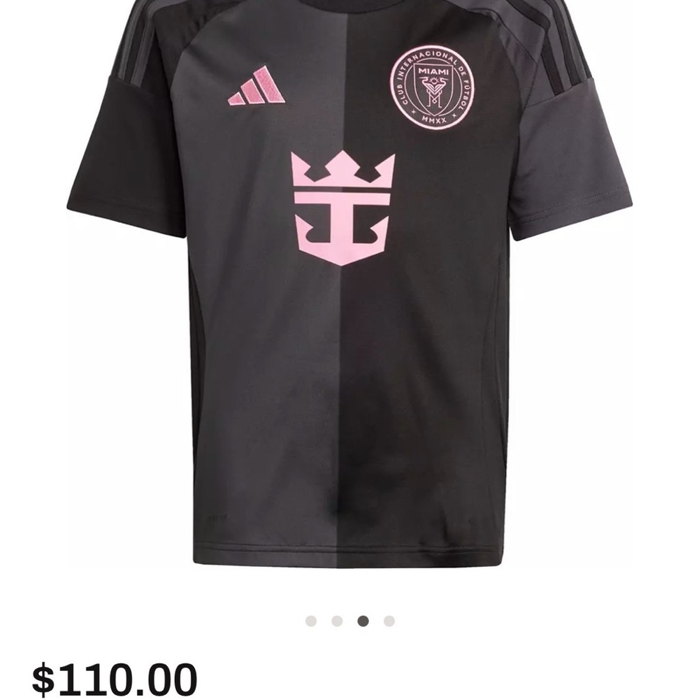 Adidas Messi #10  Kids Black and Pink Sports Jersey for Boys or Girls UNISEX